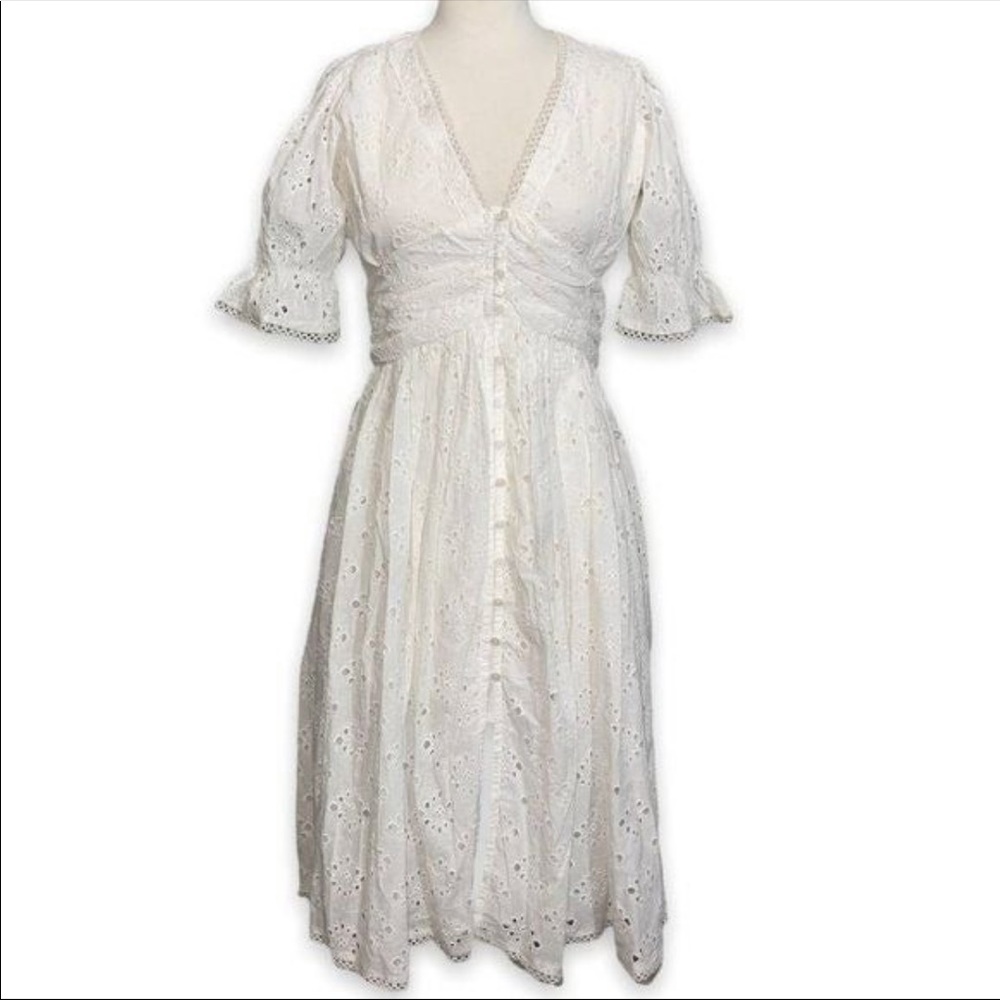 House of Harlow 1960 Eyelet Midi Dress